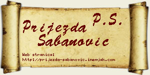 Prijezda Šabanović vizit kartica